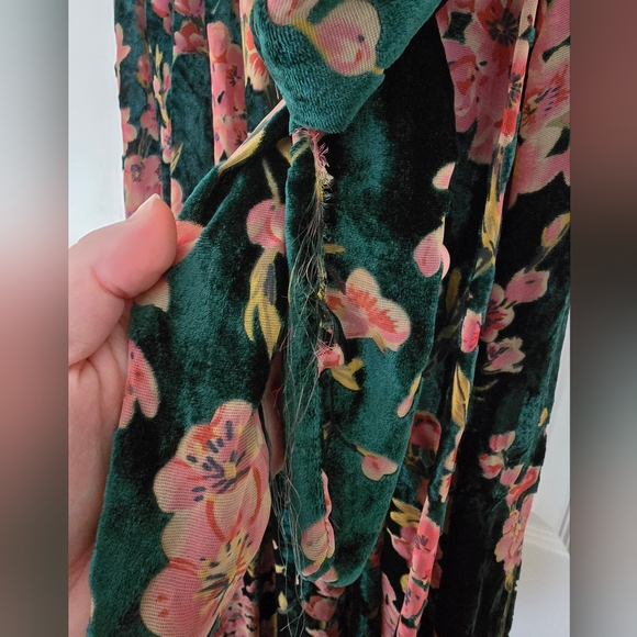 Baltic born Uma velvet maxi dress green floral Large - Picture 10 of 12